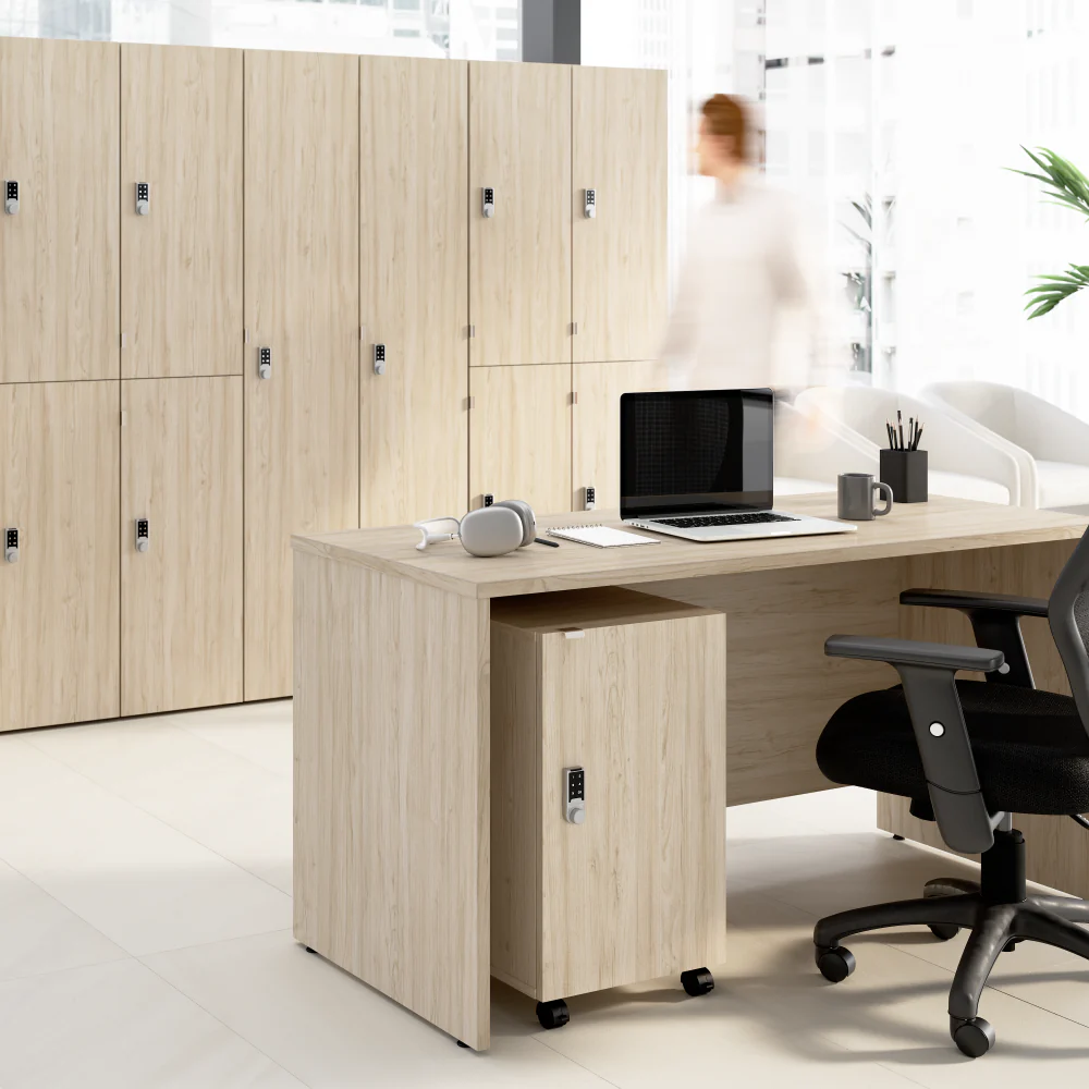 Assure Mobile File Cabinet with Drawer, Door, and Keypad Lock - Image 3
