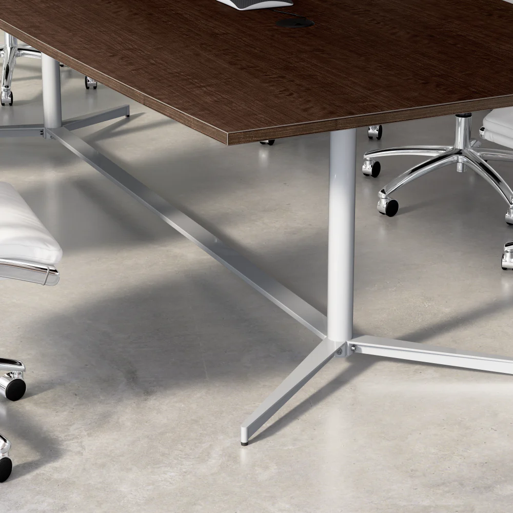 120-inch Office Conference Table with Metal Base - Image 4
