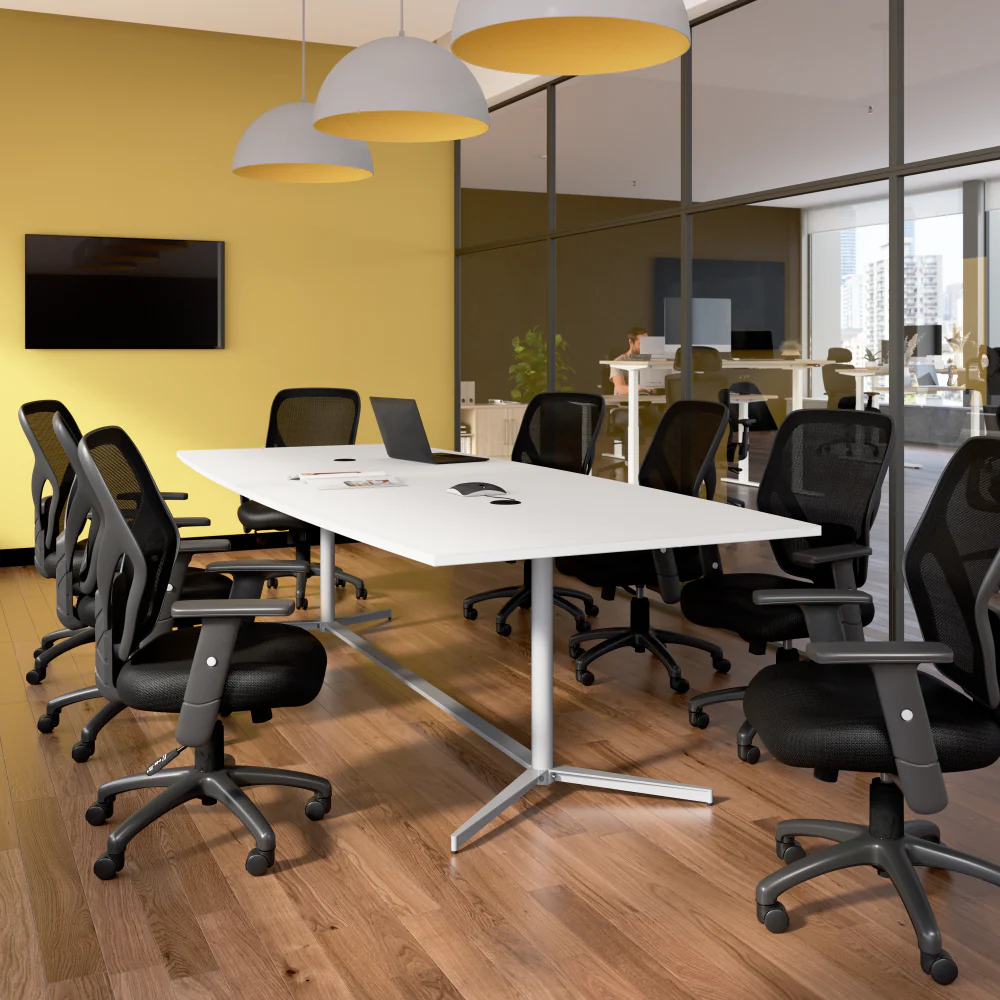 120-inch Office Conference Table with Metal Base - Image 7