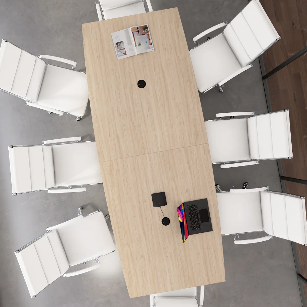 120-inch Office Conference Table with Metal Base - Image 3