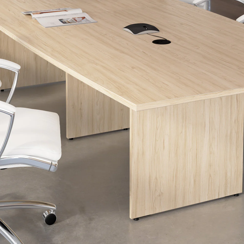 120-inch Office Conference Table with Wood Base - Image 5