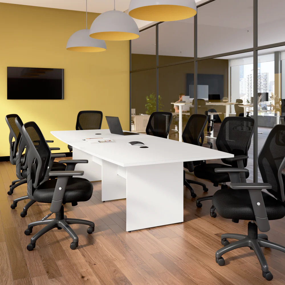 120-inch Office Conference Table with Wood Base - Image 20