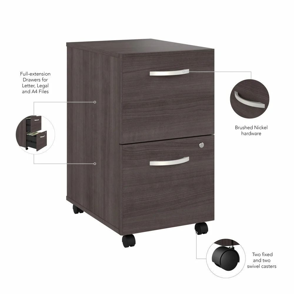Studio A 2 Drawer Mobile File Cabinet - Assembled - Image 8