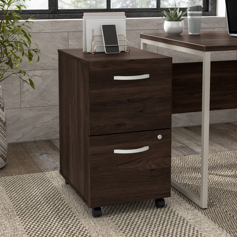 Hybrid 2 Drawer Mobile File Cabinet - Assembled - Image 24