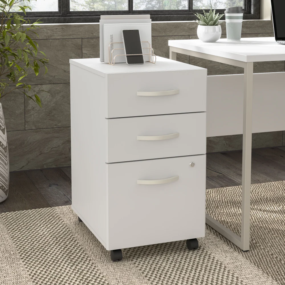 Hybrid 3 Drawer Mobile File Cabinet - Assembled - Image 10