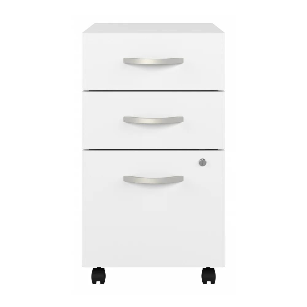 Hybrid 3 Drawer Mobile File Cabinet - Assembled - Image 11