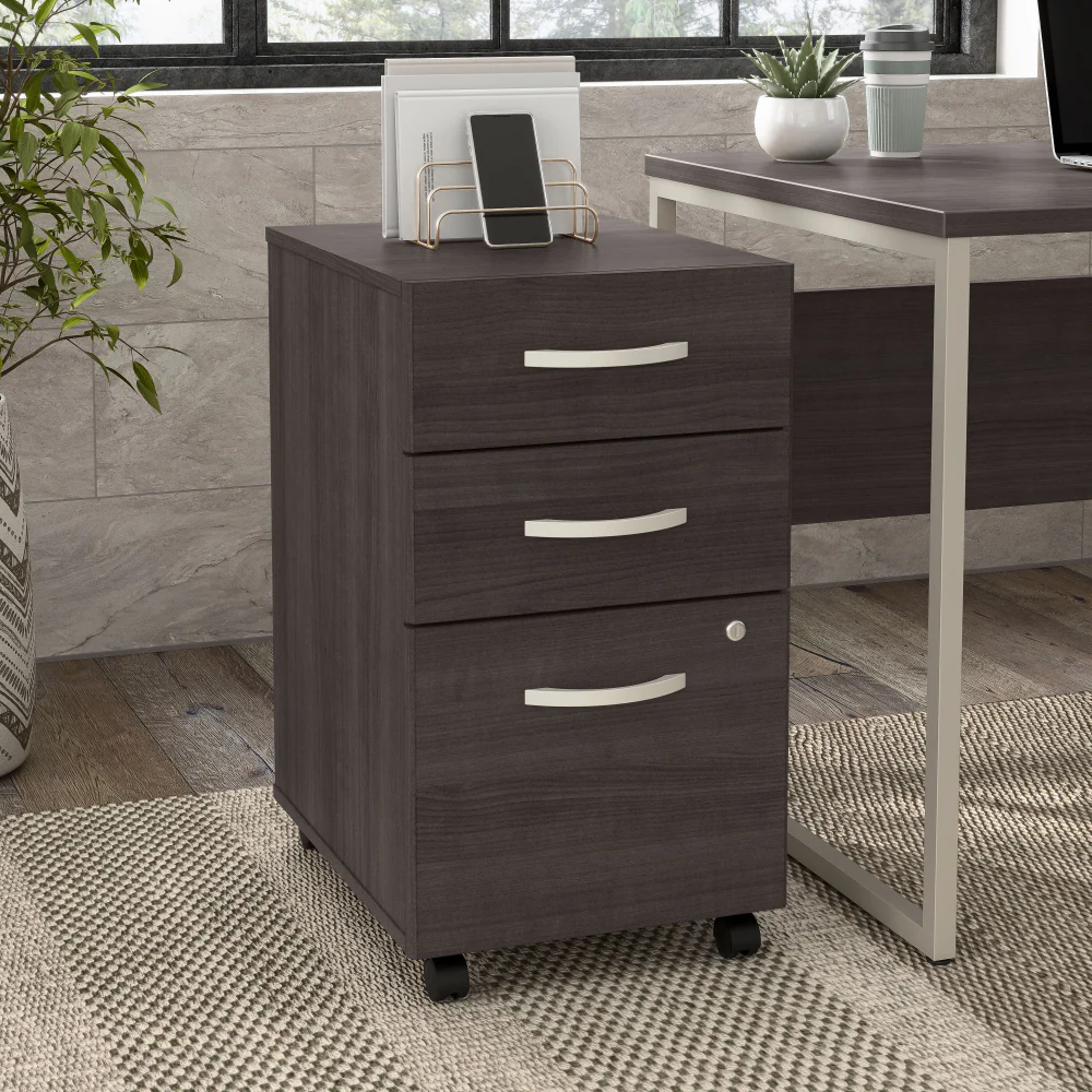 Hybrid 3 Drawer Mobile File Cabinet - Assembled - Image 19