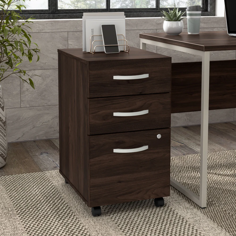 Hybrid 3 Drawer Mobile File Cabinet - Assembled - Image 35