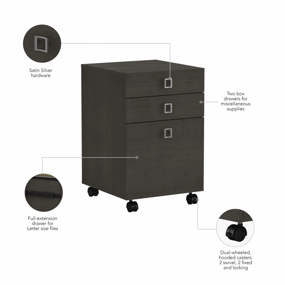 Echo 3 Drawer Mobile File Cabinet - Image 36