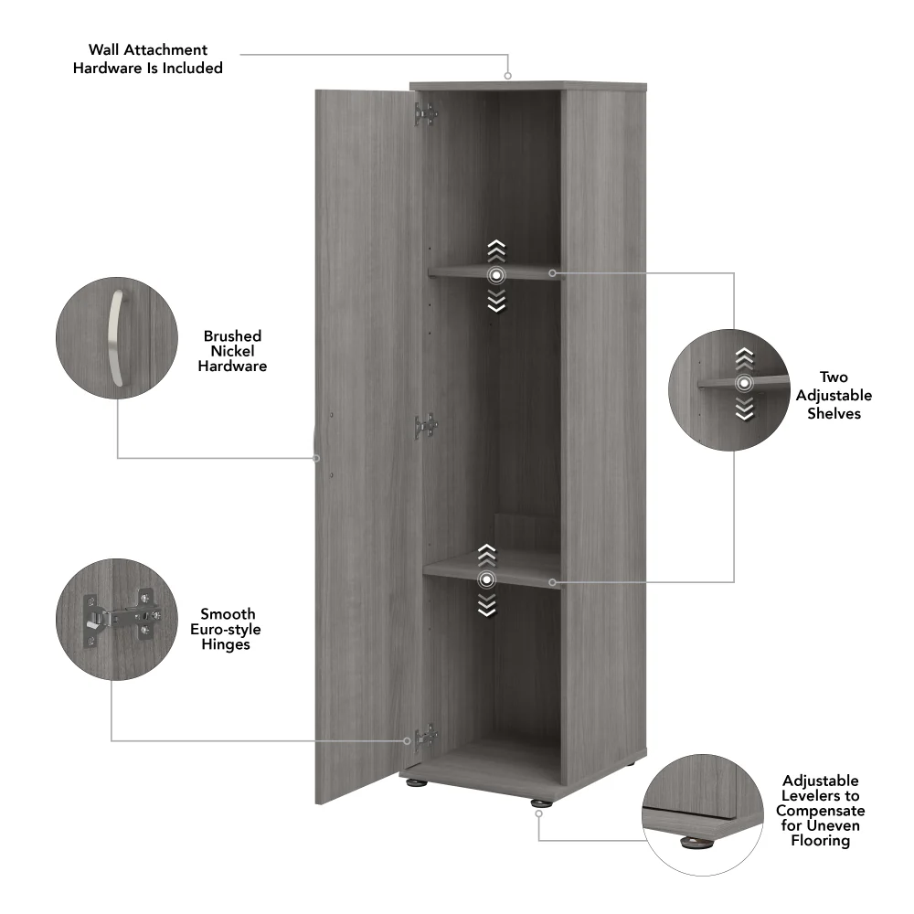 Universal Tall Narrow Storage Cabinet with Door and Shelves - Image 14