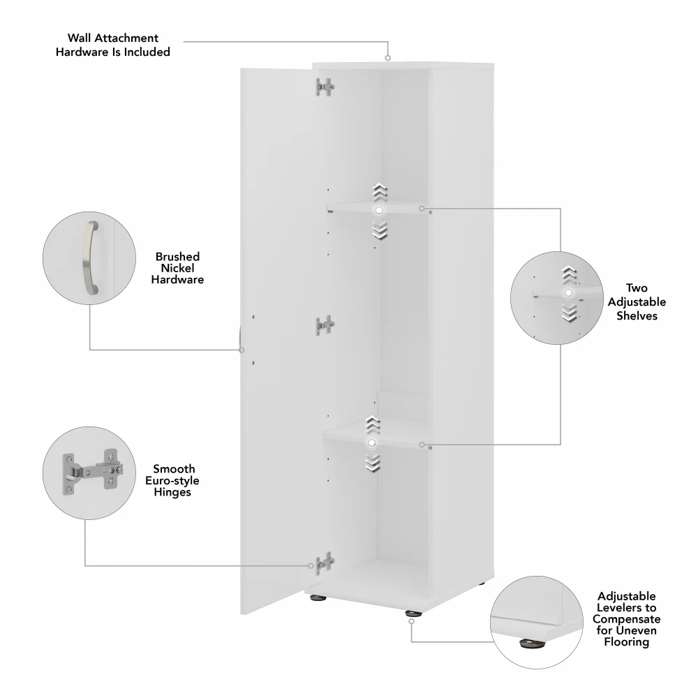 Universal Tall Narrow Storage Cabinet with Door and Shelves - Image 21