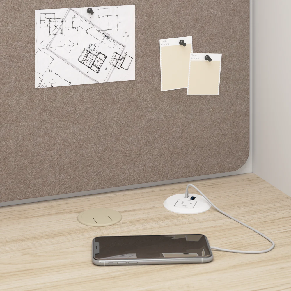 Hustle 60-inch 2 Person Office Cubicles with Locking Storage and Large Tackboards - Image 11