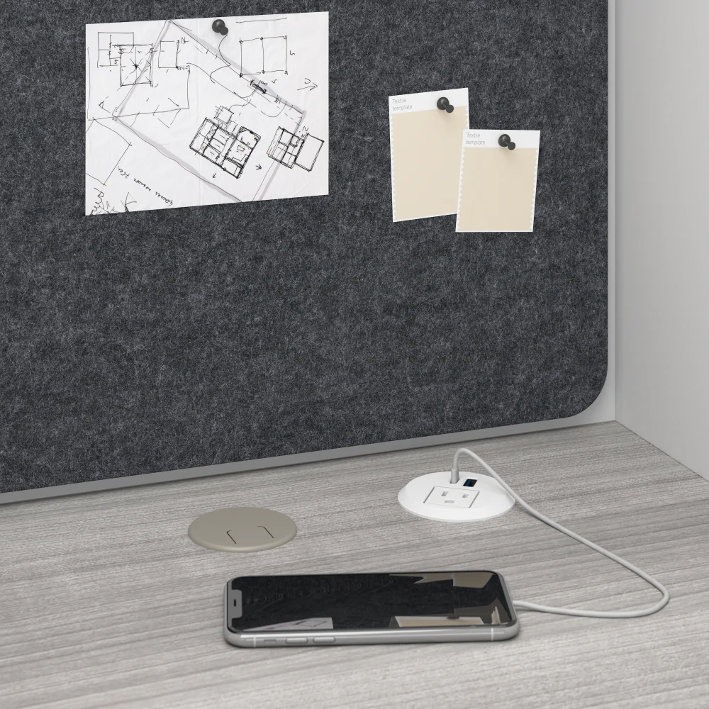 Hustle 60-inch 2 Person Office Cubicles with Locking Storage and Large Tackboards - Image 17