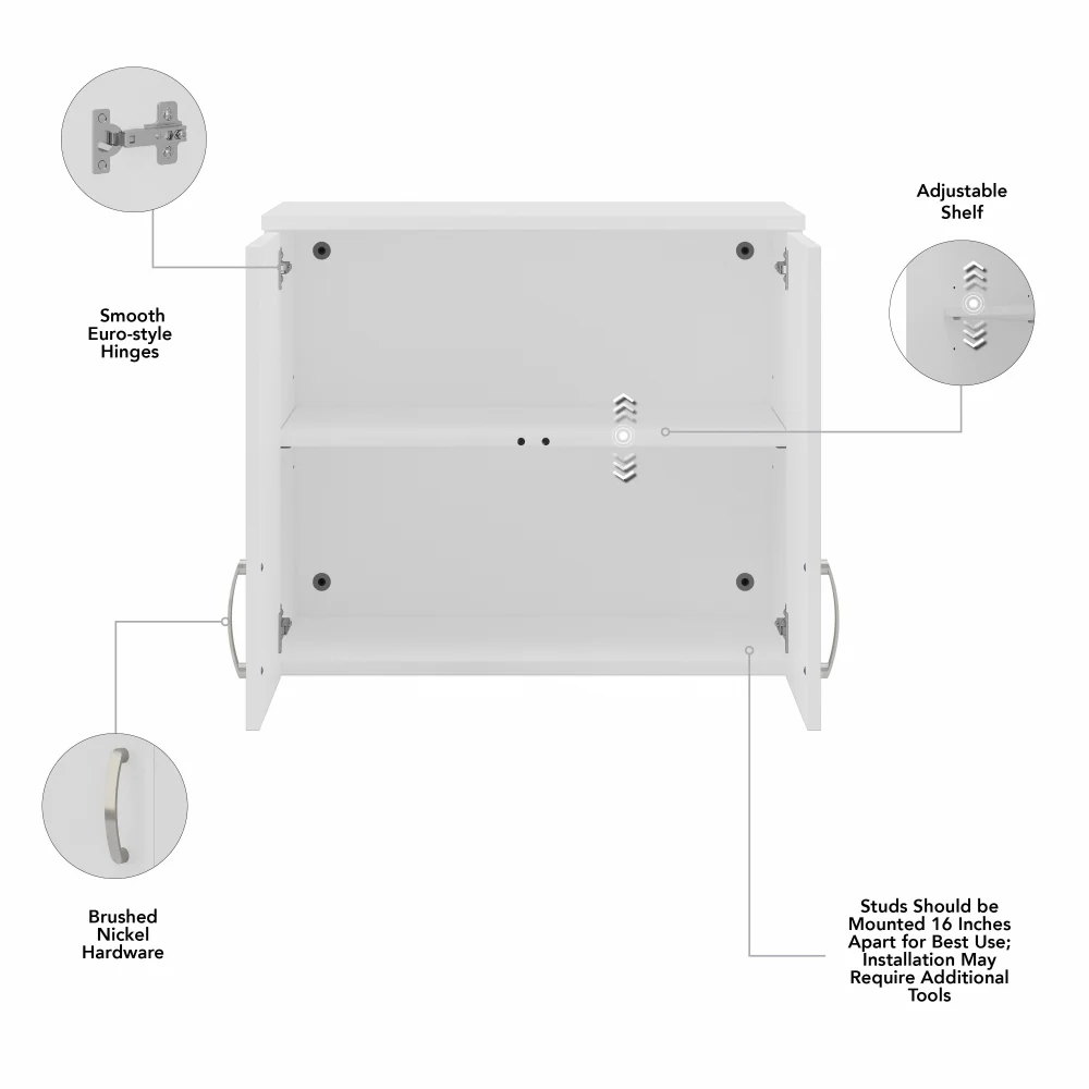 Universal Wall Cabinet with Doors and Shelves - Image 14