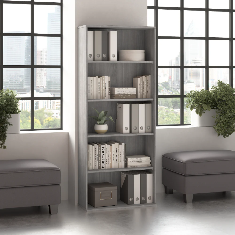 Hustle Tall 5 Shelf Bookcase - Image 14