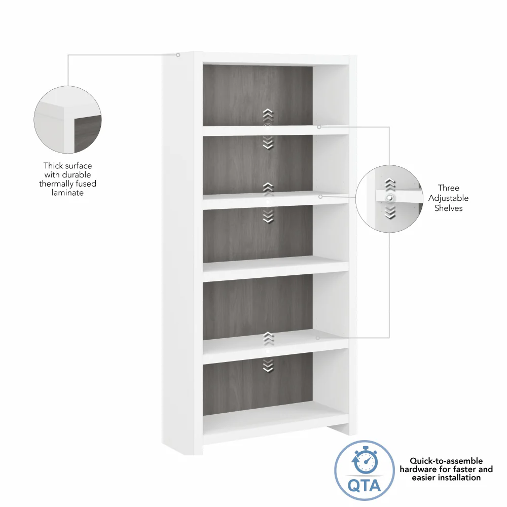 Echo 5 Shelf Bookcase - Image 17