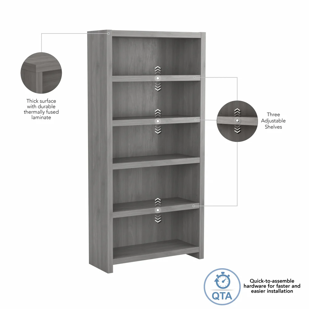 Echo 5 Shelf Bookcase - Image 24