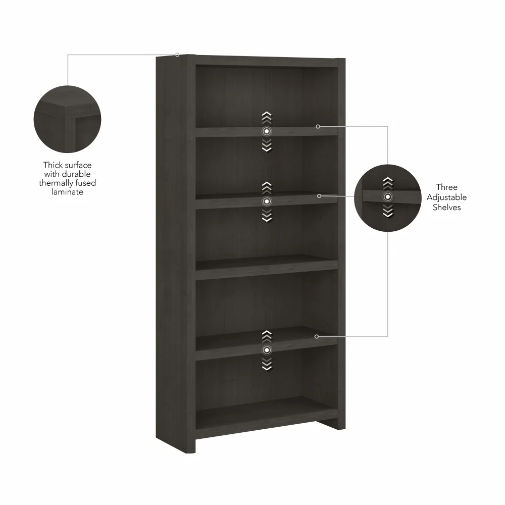 Echo 5 Shelf Bookcase - Image 32