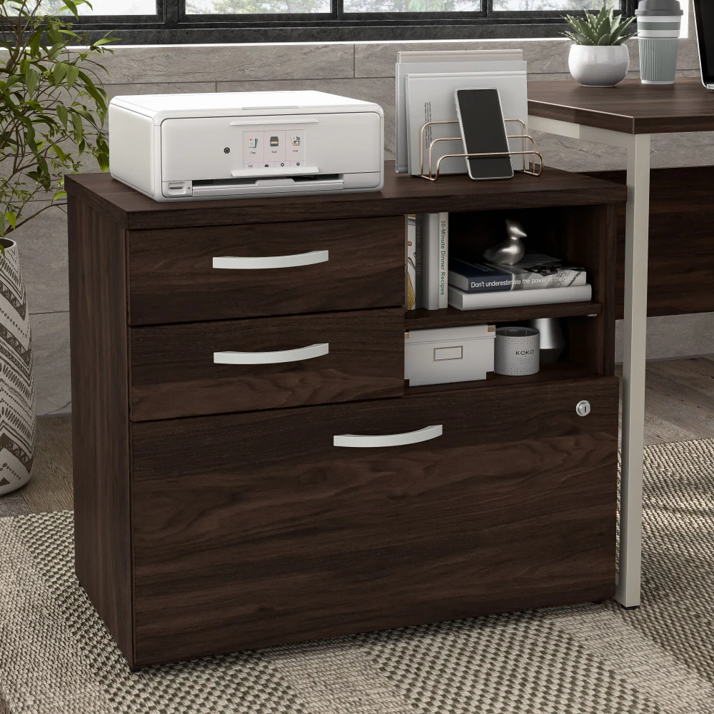 Hybrid Office Storage Cabinet with Drawers and Shelves - Image 10