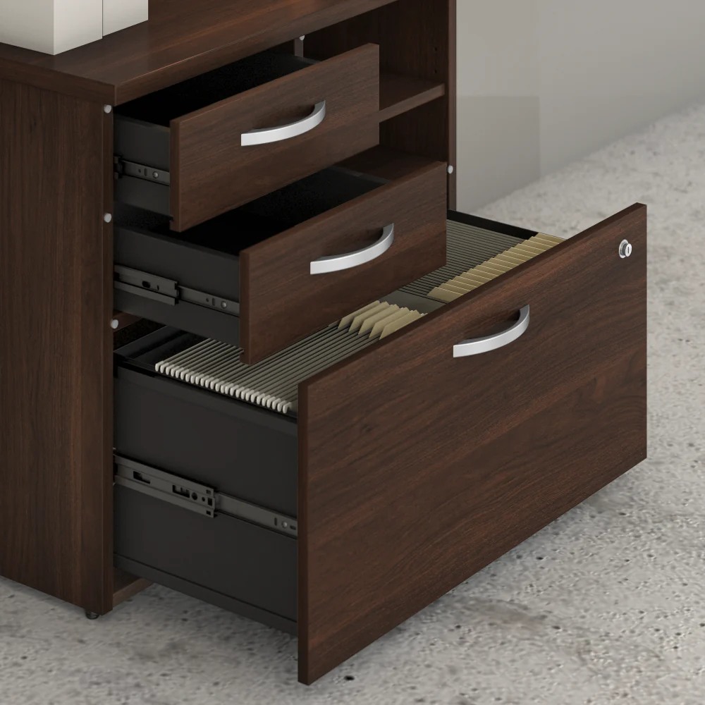 Hybrid Office Storage Cabinet with Drawers and Shelves - Image 12