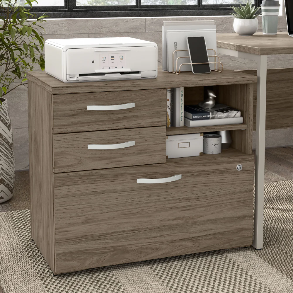 Hybrid Office Storage Cabinet with Drawers and Shelves - Image 24