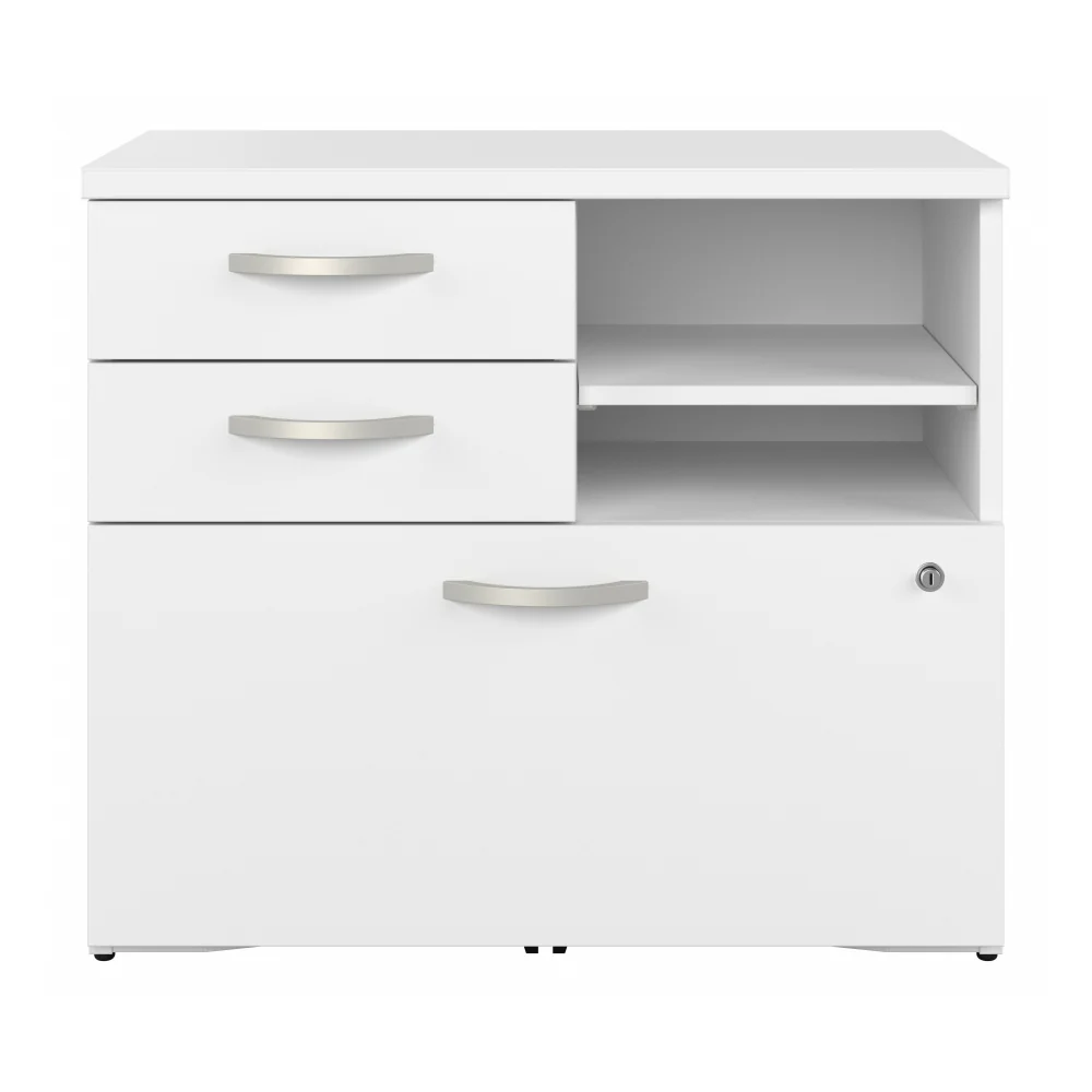 Hybrid Office Storage Cabinet with Drawers and Shelves - Image 3