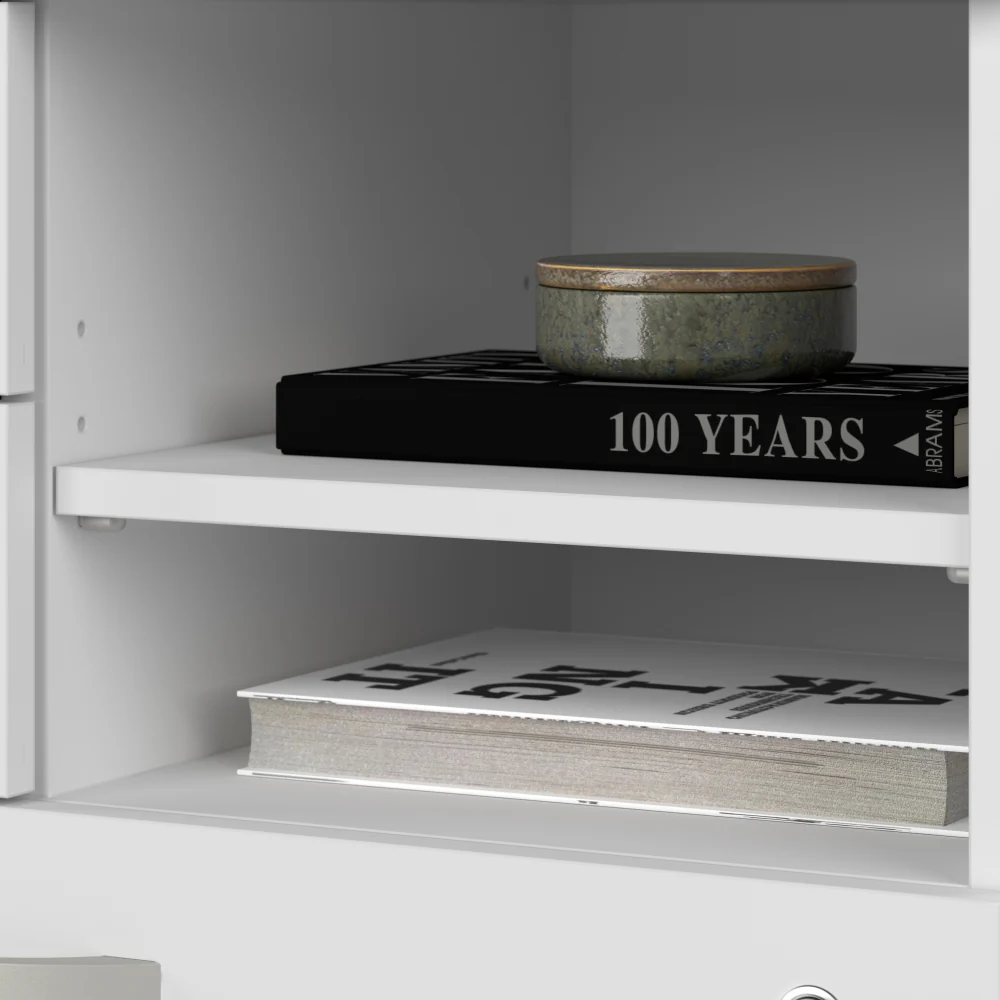 Hybrid Office Storage Cabinet with Drawers and Shelves - Image 6