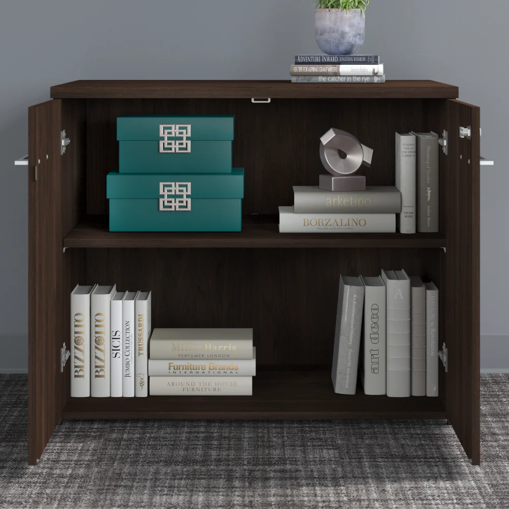 Office 500 36W Tall Storage Cabinet with Doors and Shelves - Image 17