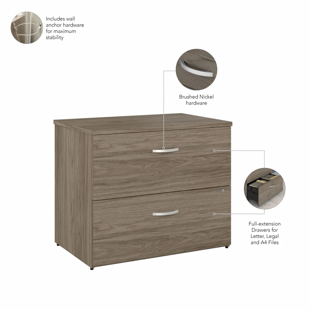 Hybrid 2 Drawer Lateral File Cabinet - Assembled - Image 21
