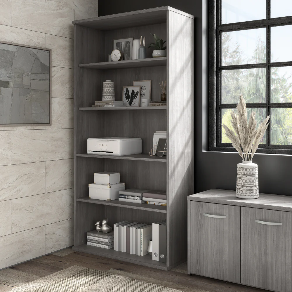 Hybrid Tall 5 Shelf Bookcase - Image 18