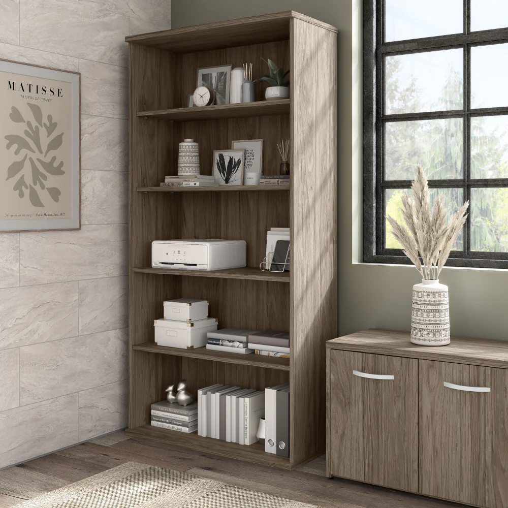 Hybrid Tall 5 Shelf Bookcase - Image 8