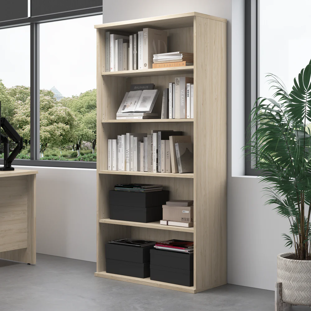 Studio C Tall 5 Shelf Bookcase - Image 32