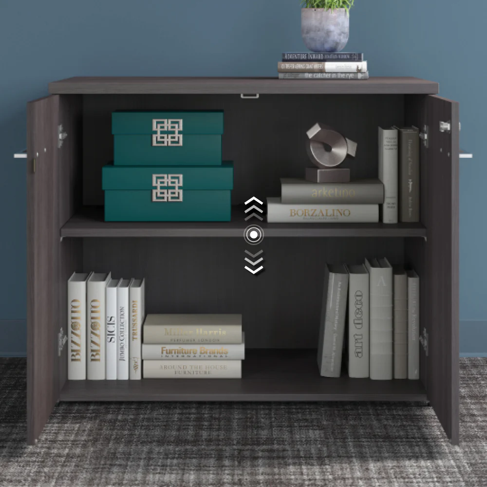 Office 500 5 Shelf Bookcase with Doors - Image 10