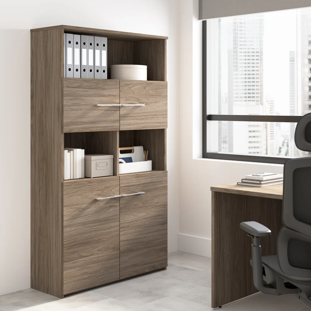 Office 500 5 Shelf Bookcase with Doors - Image 12