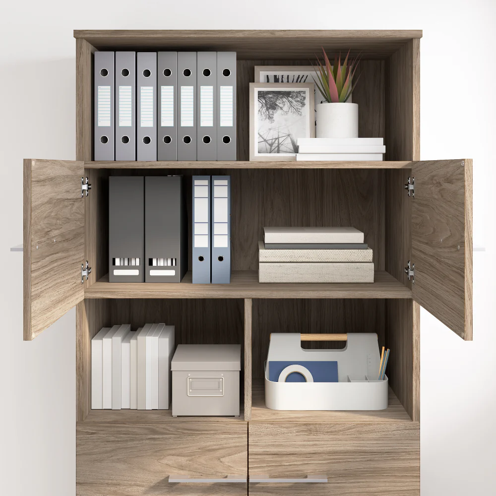 Office 500 5 Shelf Bookcase with Doors - Image 14