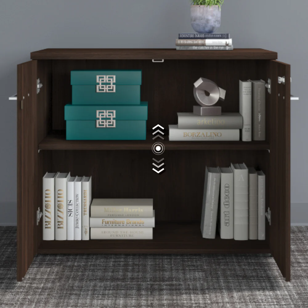 Office 500 5 Shelf Bookcase with Doors - Image 5