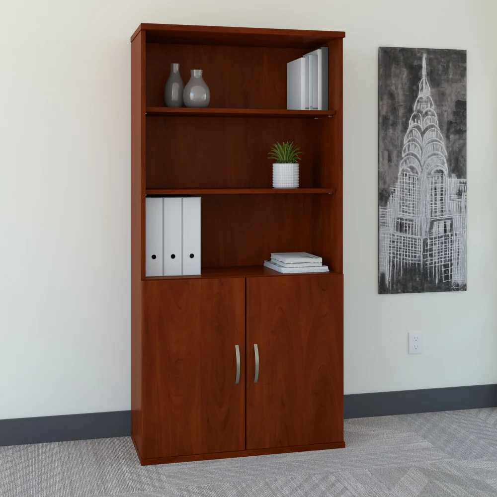 Series C 36W 5 Shelf Bookcase with Doors - Image 5