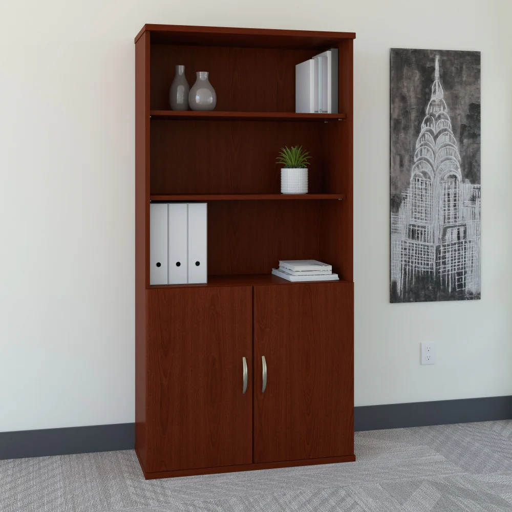 Series C 36W 5 Shelf Bookcase with Doors - Image 8