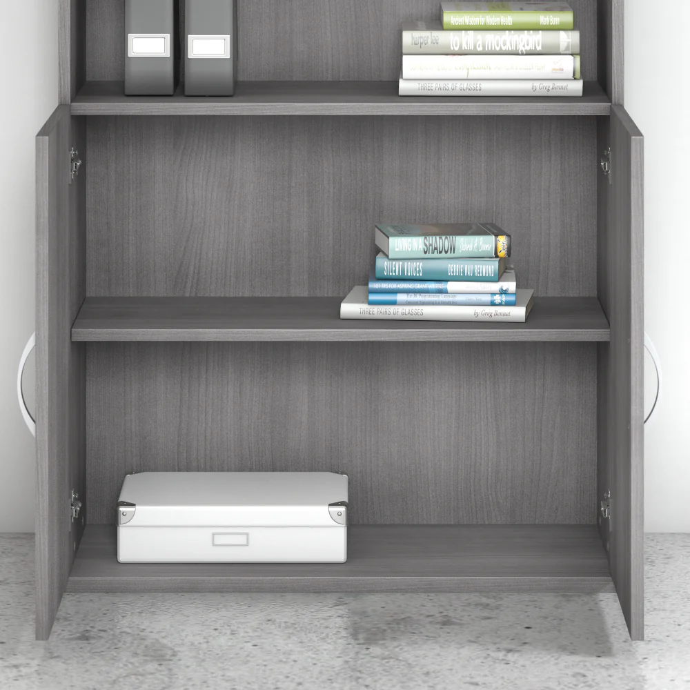 Studio C Tall 5 Shelf Bookcase with Doors - Image 17