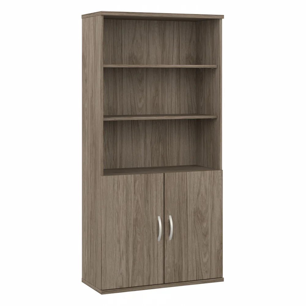 Studio C Tall 5 Shelf Bookcase with Doors - Image 21