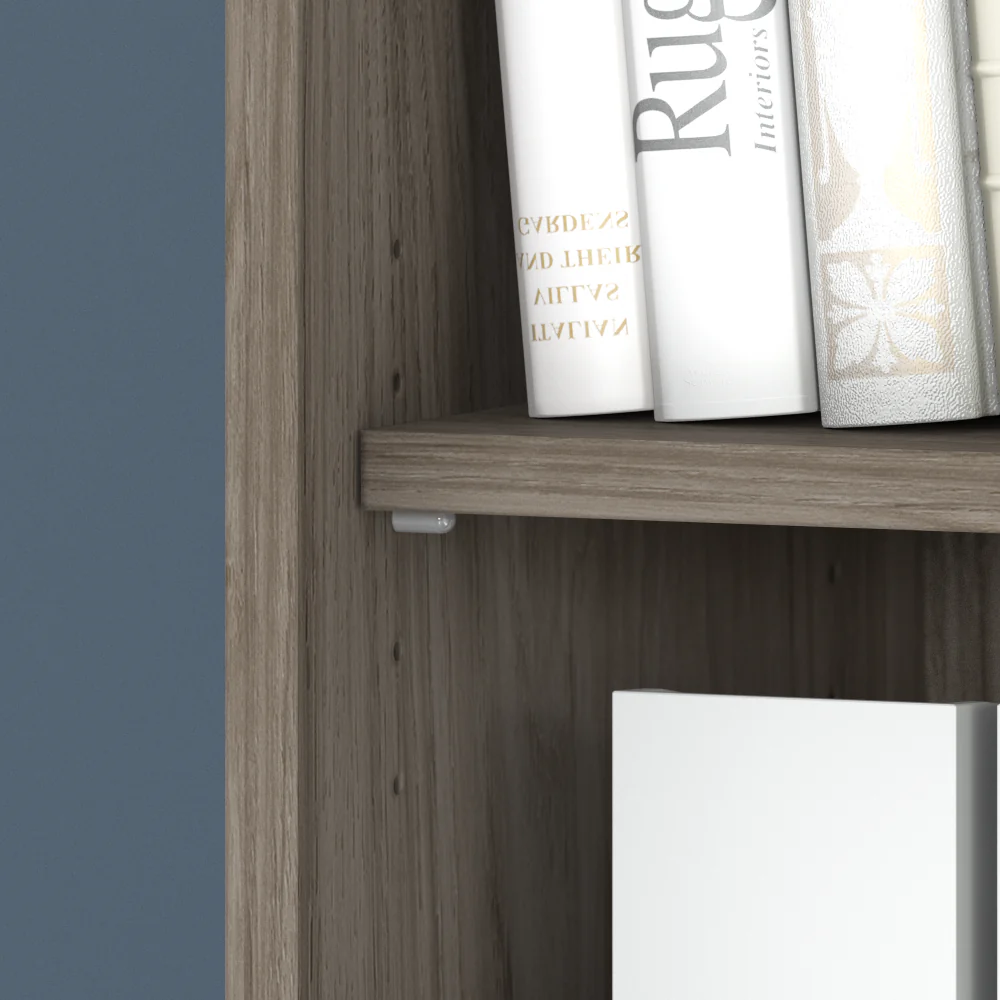 Studio C Tall 5 Shelf Bookcase with Doors - Image 25