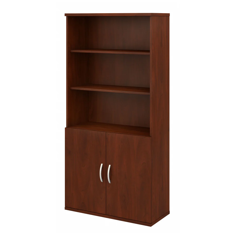 Studio C Tall 5 Shelf Bookcase with Doors - Image 36