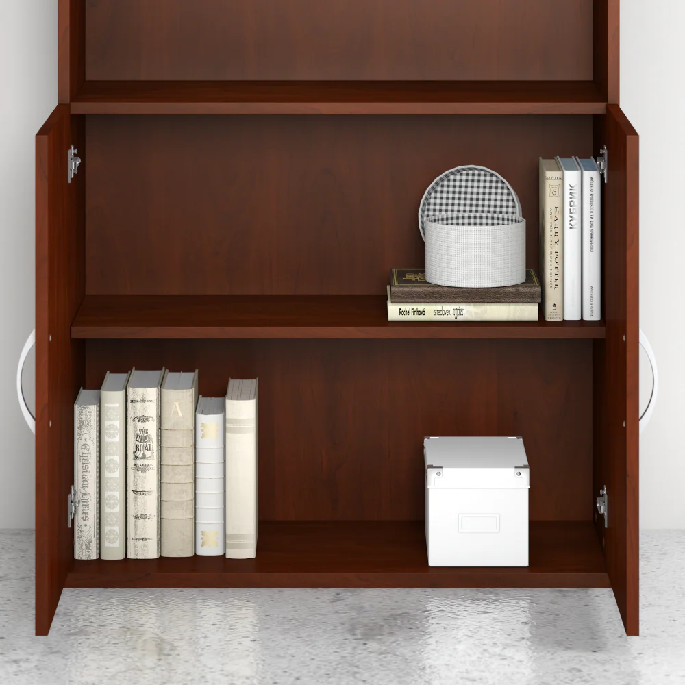 Studio C Tall 5 Shelf Bookcase with Doors - Image 38