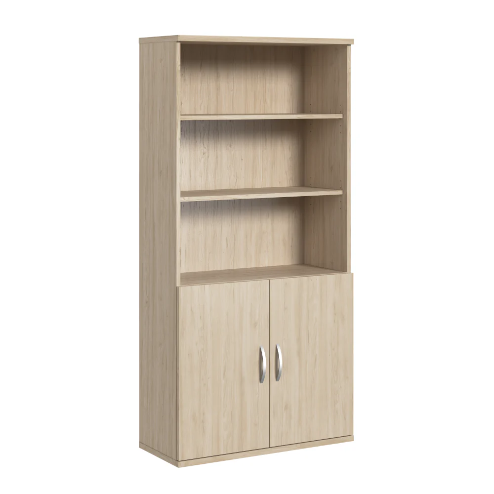 Studio C Tall 5 Shelf Bookcase with Doors - Image 8
