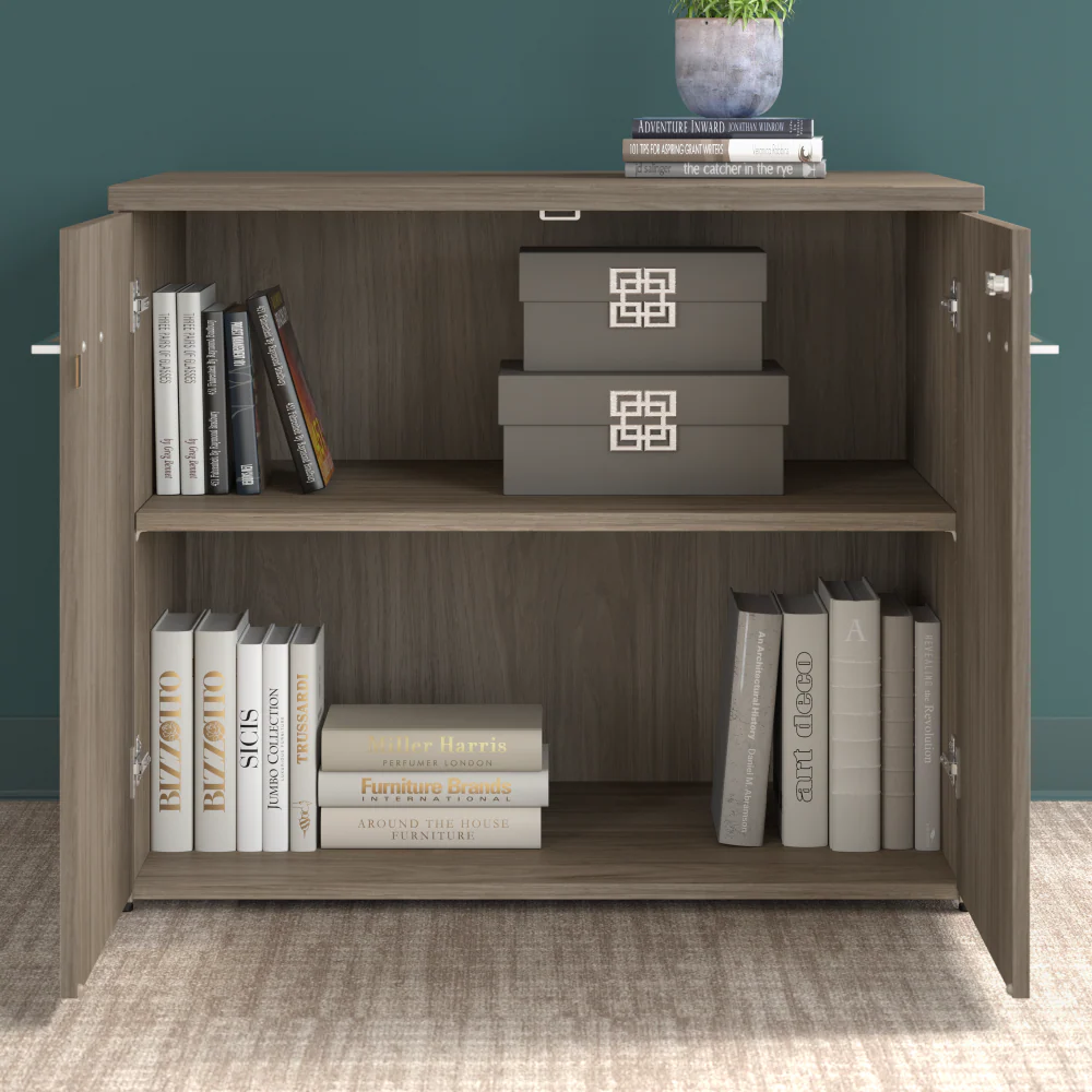 Office 500 36W Storage Cabinet with Doors - Assembled - Image 4