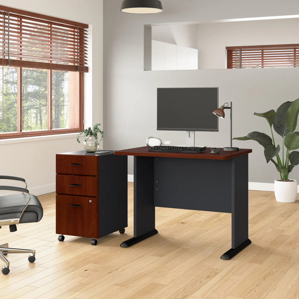 Series A 36W Desk with Mobile File Cabinet - Image 14