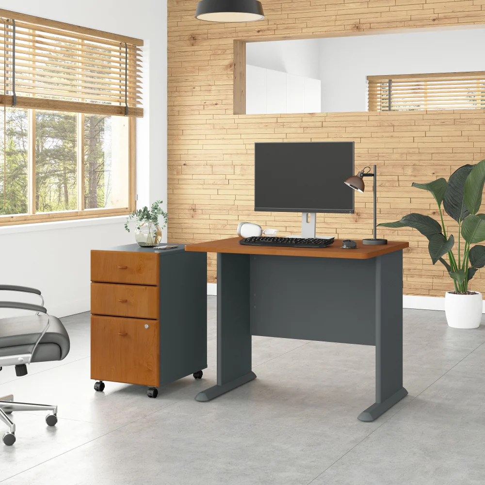 Series A 36W Desk with Mobile File Cabinet - Image 8