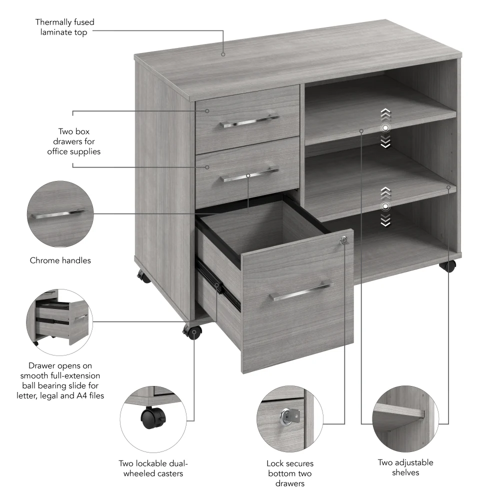 Hustle Office Storage Cabinet with Wheels - Image 16