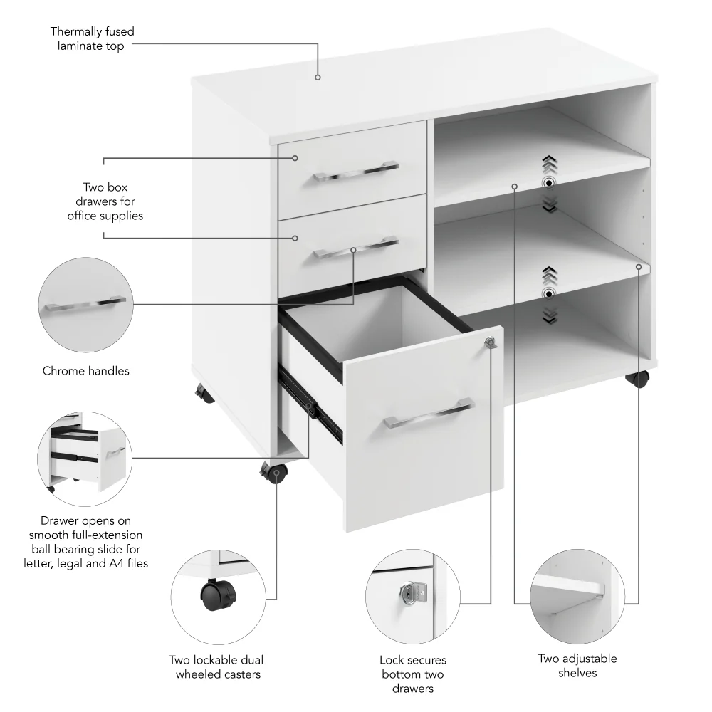 Hustle Office Storage Cabinet with Wheels - Image 8