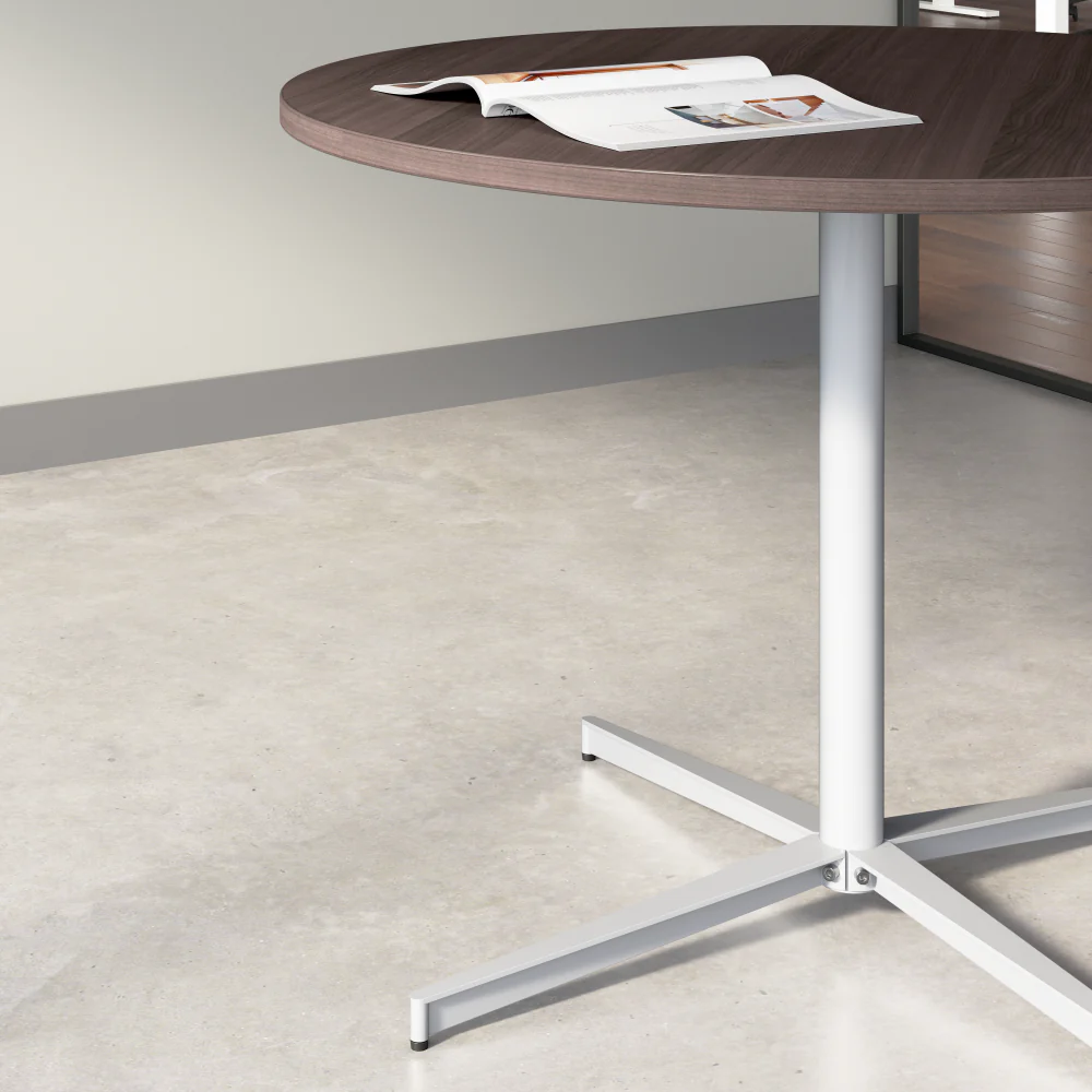 42-inch Round Conference Table with Metal Base - Image 14